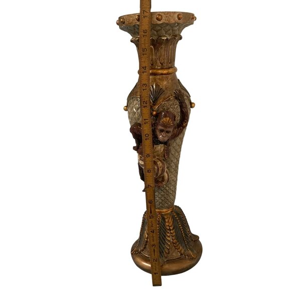 Tall Vintage Climbing Bell Hop Monkey Pillar Candle Holder 17" - Picture 7 of 8